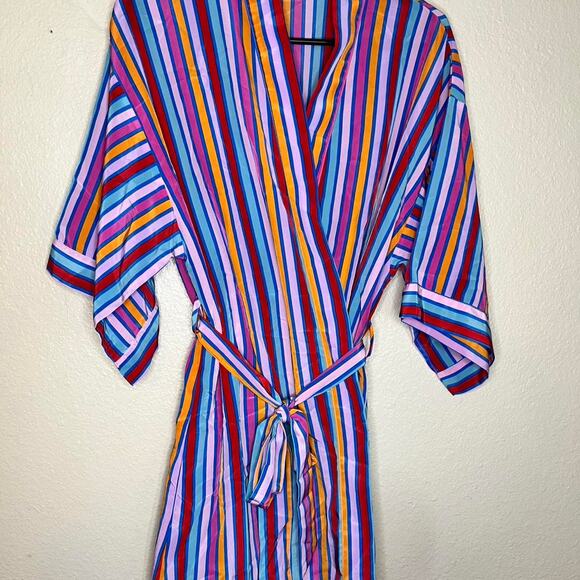 Buddy Love Rainbow Stripe Kimono Robe – One Size - Picture 1 of 4